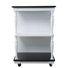 Load image into Gallery viewer, 39" Rolling Kitchen Island With Storage - Black / White
