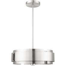 Load image into Gallery viewer, 16" Five Light Dimmable Chandelier With Shades - Nickel
