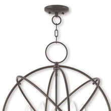 Load image into Gallery viewer, 27" Five Light Dimmable Chandelier With Shades - Bronze
