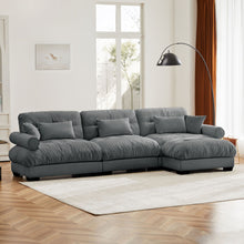 Load image into Gallery viewer, Super Comfort Oversized Modular Sectional Sofa With Movable Ottoman
