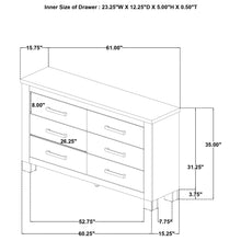 Load image into Gallery viewer, Sansome - 6 Drawer Bedroom Dresser With Pulls - Oak
