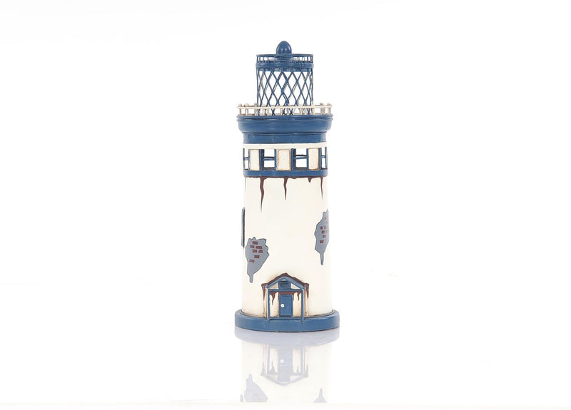 Metal Hand Painted Figurine - Blue And White