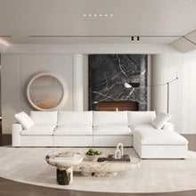 Load image into Gallery viewer, Two Piece Living Room Set Blend Modular Sofa With Ottoman Storage - White
