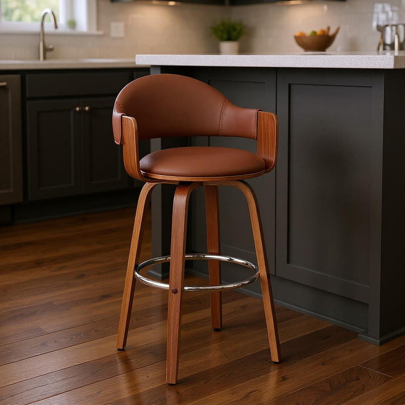 Swivel Low Back Counter Height / Bar Chair - Brown