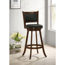 Load image into Gallery viewer, Swivel Stool With Upholstered Seat (Set of 2) - Black / Brown

