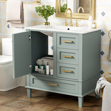 Load image into Gallery viewer, Bathroom Vanity, Modern Bathroom Cabinet With Sink Combo Set, Bathroom Storage Cabinet With A Soft Closing Door And 3 Drawers, Solid Wood Frame
