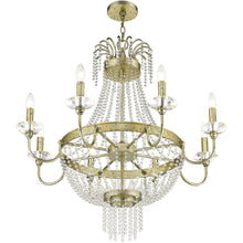 Load image into Gallery viewer, Eight Light Metal Dimmable Chandelier With Shades - Gold

