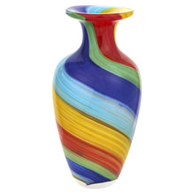 Load image into Gallery viewer, Abstract Murano Style Table Vase - Rainbow
