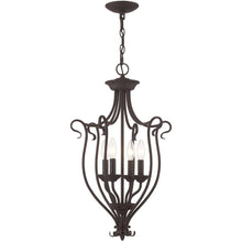 Load image into Gallery viewer, 27'' Four Light Dimmable Chandelier With Shades - Bronze
