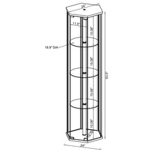 Load image into Gallery viewer, Tenley - 4 Shelf Curio Cabinet With Hexagonal Design
