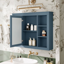 Load image into Gallery viewer, Wall Mounted Medicine Cabinet With Mirror, Storage Cabinet Featuring 6 Open Shelves And Adjustable Interior
