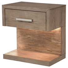 Load image into Gallery viewer, Gibbons - 1 Drawer Nightstand With LED Light - Brown
