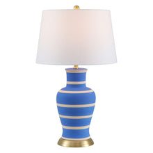 Load image into Gallery viewer, Urn Bedside Lamp With Empire Shade - Blue
