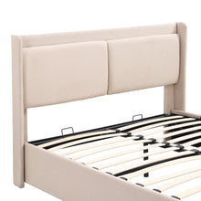 Load image into Gallery viewer, Queen Size Storage Upholstered Hydraulic Platform Bed with 2 Drawers, Beige
