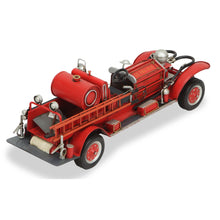 Load image into Gallery viewer, Hand Painted 1920's Fire Truck Model Car - Red / Silver

