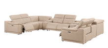 Load image into Gallery viewer, Leather Modular U-Shaped Ten Piece Corner Sectional With Console - Beige
