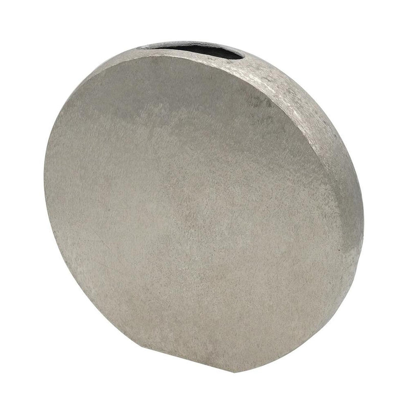 Round Disc Table Vase - Silver