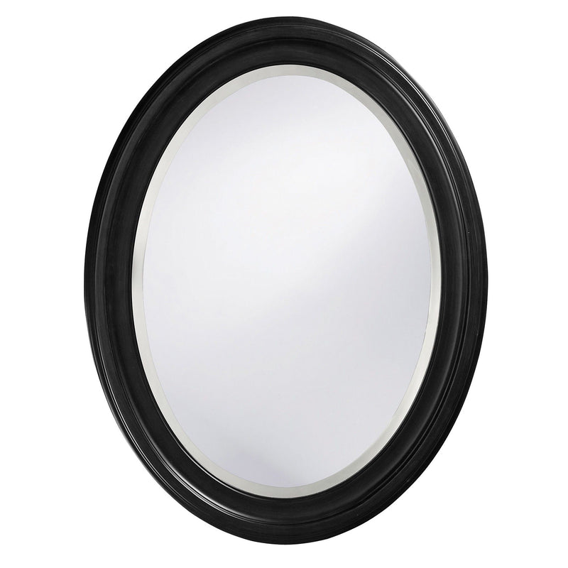 33" Oval Framed Accent Mirror - Black