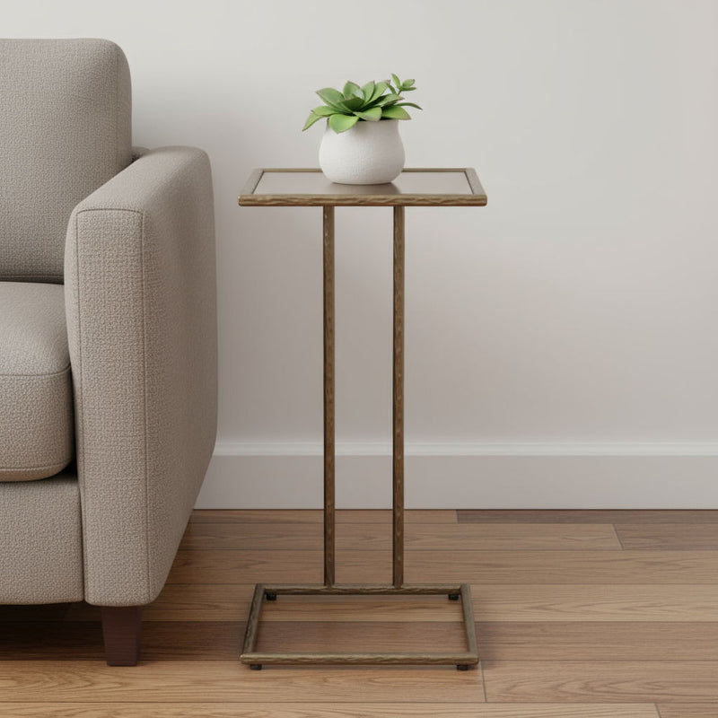 25" Pedestal End Table - Bronze