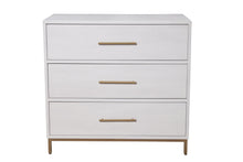 Load image into Gallery viewer, Solid Wood Three Drawer Chest - White
