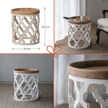 Load image into Gallery viewer, French Country Home Decor Collection (Includes An Artificial Plant, Vase, Trays, Stool And Side Table) (Set of 5) - Multicolor
