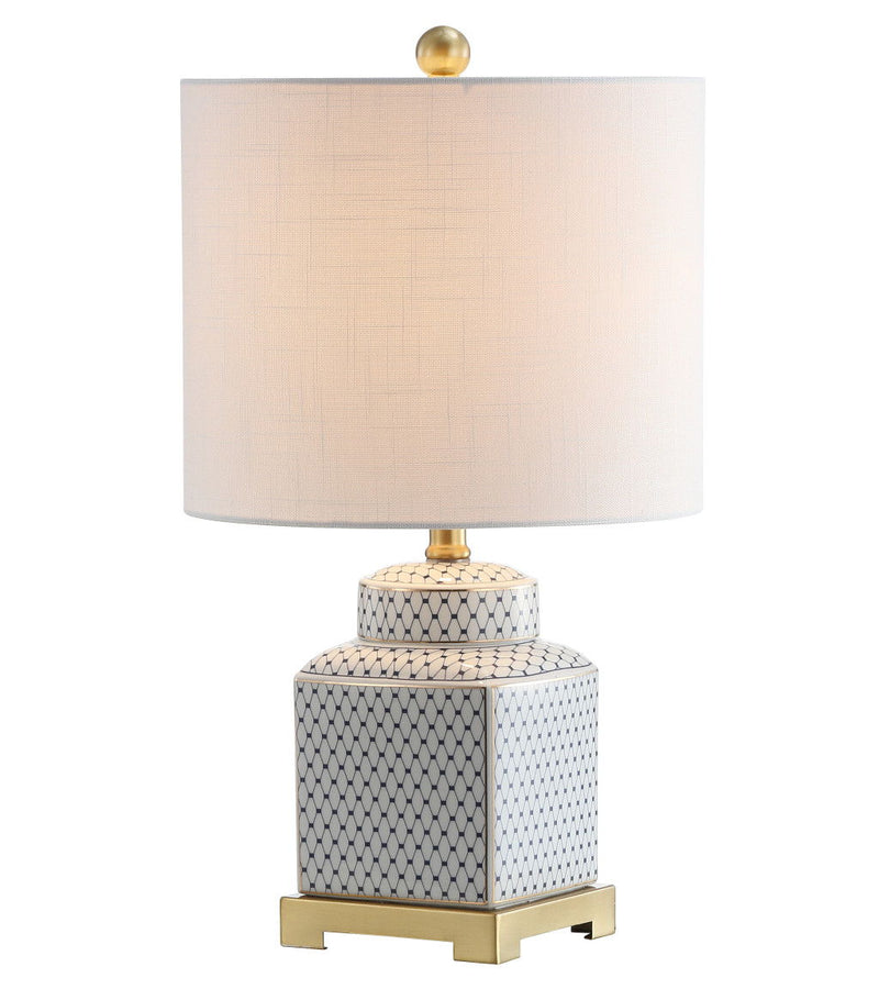 22" Novelty Table Lamp LED With Globe Shade - White