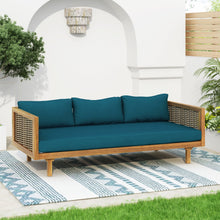 Load image into Gallery viewer, Claremont - 3 Seater Daybed Teak Acacia Wood Water Resistant Cushions
