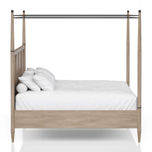 Load image into Gallery viewer, Queen Canopy Bedroom Set With A 2 Drawer Nightstand A Dresser With Poster Mirror And A Door Chest - Sand
