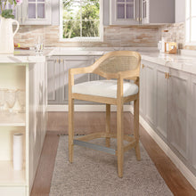 Load image into Gallery viewer, Americana - Mid-Century Modern Cane Back Counter Stool
