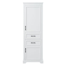 Load image into Gallery viewer, Freestanding Bathroom Vanity Tall With Damping Hinge Doors, Adjustable Shelves - White
