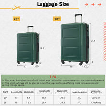 Load image into Gallery viewer, 2 Piece Luggage Set With Bags Expanable Spinner Wheels ABS Lightweight Suitcase With Tsa Lock 20" / 28"
