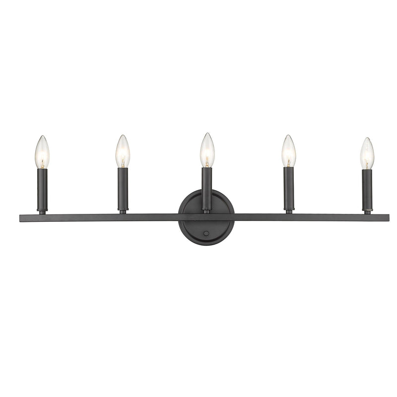 Metal Vanity Flush Mounted Sconce (398442) - Black
