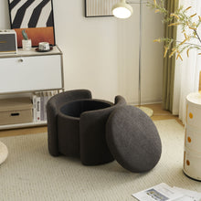 Load image into Gallery viewer, Cozy Boucle Storage Ottoman, Stylish Comfort With Hidden Storage
