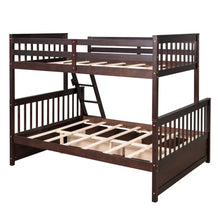 Load image into Gallery viewer, Twin-Over-Full Bunk Bed with Ladders and Two Storage Drawers(Espresso)( old sku:LT000165AAP）
