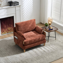 Load image into Gallery viewer, Mid Century Modern Foldable Sofa Bed, 3 In 1 Convertible Sleeper With 3 Pillows
