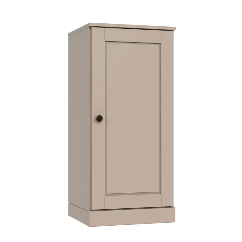 Solid Wood Adjustable Three Tier Library Bookcase With One Door (751369) - Beige