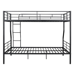 Full XL Over Queen Metal Bunk Bed, Black