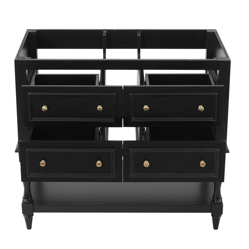 Modern Bathroom Vanity Cabinet With 4 Drawers