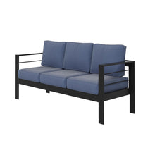 Load image into Gallery viewer, All-Weather Patio Sofa With Cushions, 3 Seat Outdoor Couch
