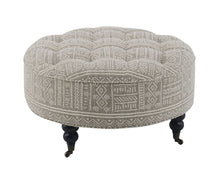 Load image into Gallery viewer, Upendo - Pattern Ottoman With Casters - Multi
