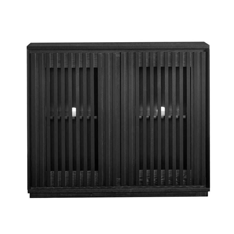 39" Wood Accent Cabinet - Black