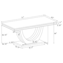 Load image into Gallery viewer, Allessandra - Rectangular U-Shaped Base Dining Table - White / Silver

