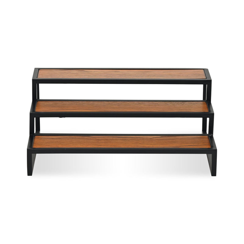 Handmade Three Tier Tray - Black / Brown