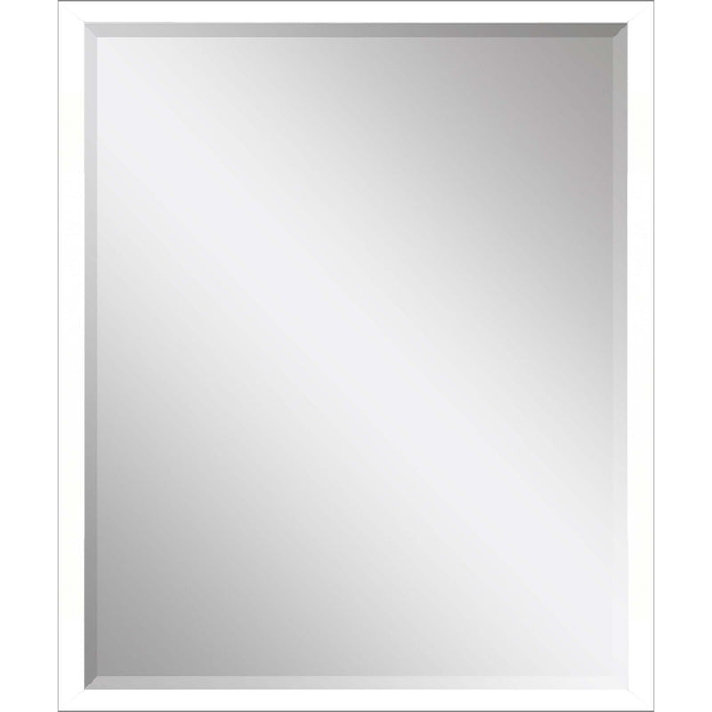 30" Solid Wood Framed Accent Mirror - White