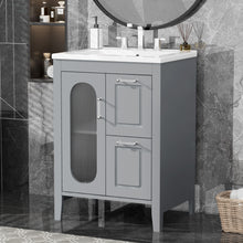 Load image into Gallery viewer, Modern Bathroom Vanity With Sink, Cabinet With 2 Drawers And Door, Adjustable Shelf
