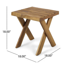 Load image into Gallery viewer, Passion - Outdoor Side Table With Cross Base And Slatted Top - Teak
