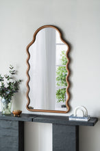 Load image into Gallery viewer, Wood Mirror With Unique Frame - Brown
