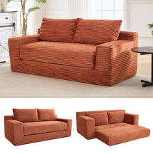 Load image into Gallery viewer, Convertible Loveseat Sofa Bed With Memory Foam &amp; Steel Frame
