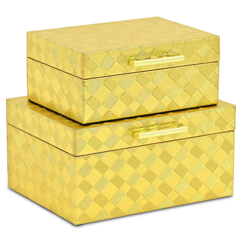 Hand Painted Decorative Keepsake Box - Gold