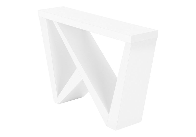 32" Wood Abstract End Table - White